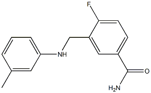 4-fluoro-3-{[(3-methylphenyl)amino]methyl}benzamide Struktur