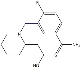 4-fluoro-3-{[2-(2-hydroxyethyl)piperidin-1-yl]methyl}benzenecarbothioamide