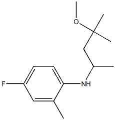 4-fluoro-N-(4-methoxy-4-methylpentan-2-yl)-2-methylaniline 化学構造式