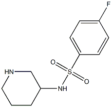 4-fluoro-N-(piperidin-3-yl)benzene-1-sulfonamide,,结构式