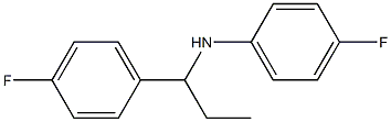 4-fluoro-N-[1-(4-fluorophenyl)propyl]aniline Struktur