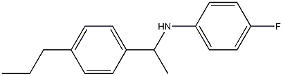 4-fluoro-N-[1-(4-propylphenyl)ethyl]aniline Struktur