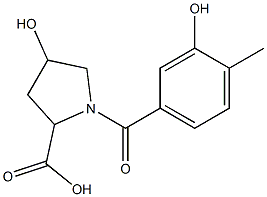 4-hydroxy-1-(3-hydroxy-4-methylbenzoyl)pyrrolidine-2-carboxylic acid Structure