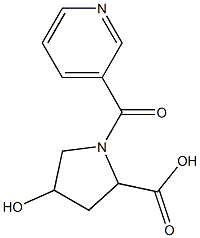 4-hydroxy-1-(pyridin-3-ylcarbonyl)pyrrolidine-2-carboxylic acid Structure