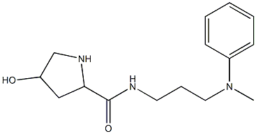 4-hydroxy-N-{3-[methyl(phenyl)amino]propyl}pyrrolidine-2-carboxamide Structure