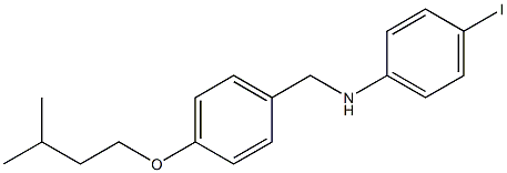 4-iodo-N-{[4-(3-methylbutoxy)phenyl]methyl}aniline Struktur