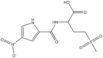 4-methanesulfonyl-2-[(4-nitro-1H-pyrrol-2-yl)formamido]butanoic acid 化学構造式