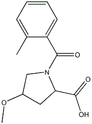 4-methoxy-1-(2-methylbenzoyl)pyrrolidine-2-carboxylic acid Structure