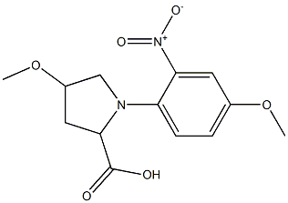 4-methoxy-1-(4-methoxy-2-nitrophenyl)pyrrolidine-2-carboxylic acid Structure
