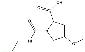 4-methoxy-1-(propylcarbamoyl)pyrrolidine-2-carboxylic acid Structure