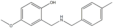 4-methoxy-2-({[(4-methylphenyl)methyl]amino}methyl)phenol,,结构式