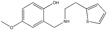 4-methoxy-2-({[2-(thiophen-2-yl)ethyl]amino}methyl)phenol Structure