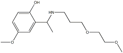 4-methoxy-2-(1-{[3-(2-methoxyethoxy)propyl]amino}ethyl)phenol Structure