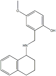 4-methoxy-2-[(1,2,3,4-tetrahydronaphthalen-1-ylamino)methyl]phenol,,结构式