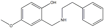 4-methoxy-2-{[(2-phenylethyl)amino]methyl}phenol 化学構造式
