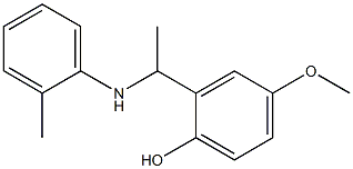 4-methoxy-2-{1-[(2-methylphenyl)amino]ethyl}phenol 结构式