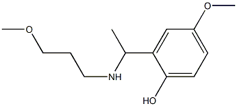 4-methoxy-2-{1-[(3-methoxypropyl)amino]ethyl}phenol,,结构式