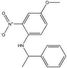 4-methoxy-2-nitro-N-(1-phenylethyl)aniline Structure