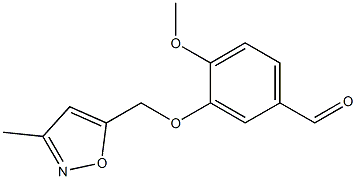 4-methoxy-3-[(3-methyl-1,2-oxazol-5-yl)methoxy]benzaldehyde Structure