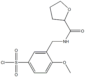  4-methoxy-3-[(oxolan-2-ylformamido)methyl]benzene-1-sulfonyl chloride