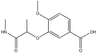 4-methoxy-3-[1-(methylcarbamoyl)ethoxy]benzoic acid Structure