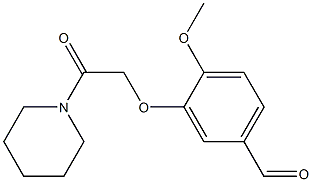 4-methoxy-3-[2-oxo-2-(piperidin-1-yl)ethoxy]benzaldehyde Structure