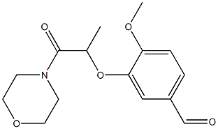 4-methoxy-3-{[1-(morpholin-4-yl)-1-oxopropan-2-yl]oxy}benzaldehyde,,结构式