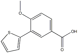 4-methoxy-3-thien-2-ylbenzoic acid Struktur