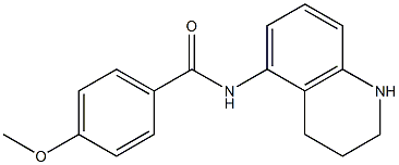 4-methoxy-N-(1,2,3,4-tetrahydroquinolin-5-yl)benzamide,,结构式