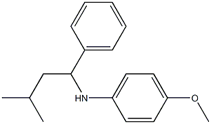 4-methoxy-N-(3-methyl-1-phenylbutyl)aniline Struktur