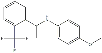 4-methoxy-N-{1-[2-(trifluoromethyl)phenyl]ethyl}aniline Struktur
