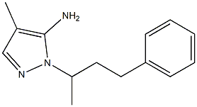 4-methyl-1-(4-phenylbutan-2-yl)-1H-pyrazol-5-amine,,结构式