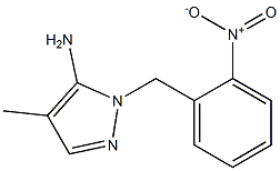 4-methyl-1-[(2-nitrophenyl)methyl]-1H-pyrazol-5-amine,,结构式