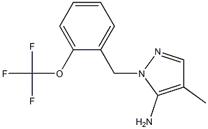 4-methyl-1-{[2-(trifluoromethoxy)phenyl]methyl}-1H-pyrazol-5-amine Structure