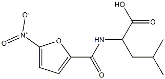 4-methyl-2-[(5-nitrofuran-2-yl)formamido]pentanoic acid Structure