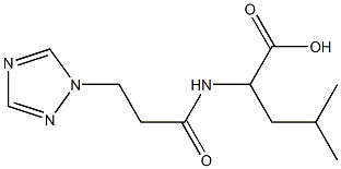 4-methyl-2-[3-(1H-1,2,4-triazol-1-yl)propanamido]pentanoic acid,,结构式