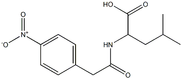 4-methyl-2-{[(4-nitrophenyl)acetyl]amino}pentanoic acid Structure