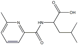 4-methyl-2-{[(6-methylpyridin-2-yl)carbonyl]amino}pentanoic acid Structure