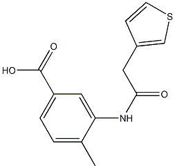 4-methyl-3-[2-(thiophen-3-yl)acetamido]benzoic acid|