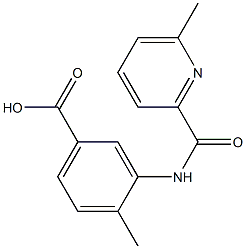 4-methyl-3-{[(6-methylpyridin-2-yl)carbonyl]amino}benzoic acid Struktur