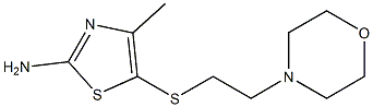 4-methyl-5-{[2-(morpholin-4-yl)ethyl]sulfanyl}-1,3-thiazol-2-amine 结构式