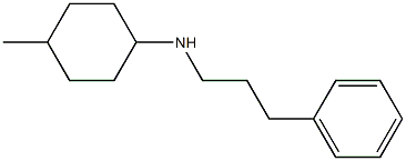 4-methyl-N-(3-phenylpropyl)cyclohexan-1-amine Struktur