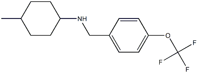 4-methyl-N-{[4-(trifluoromethoxy)phenyl]methyl}cyclohexan-1-amine,,结构式