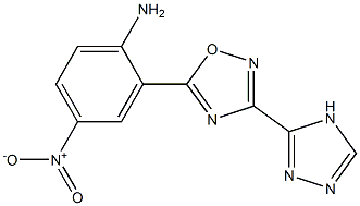 4-nitro-2-[3-(4H-1,2,4-triazol-3-yl)-1,2,4-oxadiazol-5-yl]aniline,,结构式