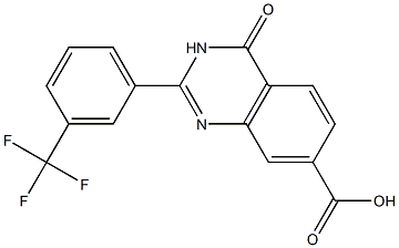 4-oxo-2-[3-(trifluoromethyl)phenyl]-3,4-dihydroquinazoline-7-carboxylic acid Structure