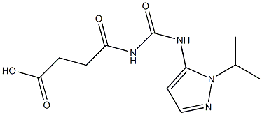 4-oxo-4-({[1-(propan-2-yl)-1H-pyrazol-5-yl]carbamoyl}amino)butanoic acid Structure