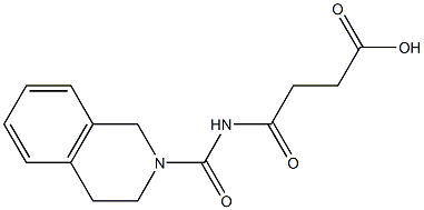 4-oxo-4-(1,2,3,4-tetrahydroisoquinolin-2-ylcarbonylamino)butanoic acid 结构式