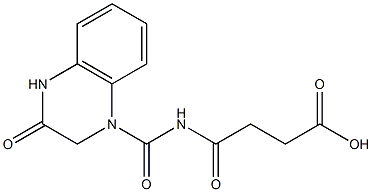 4-oxo-4-[(3-oxo-1,2,3,4-tetrahydroquinoxalin-1-yl)carbonylamino]butanoic acid,,结构式