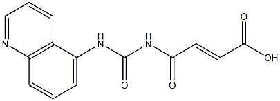 4-oxo-4-[(quinolin-5-ylcarbamoyl)amino]but-2-enoic acid,,结构式