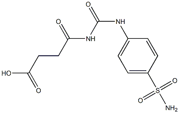 4-oxo-4-{[(4-sulfamoylphenyl)carbamoyl]amino}butanoic acid,,结构式